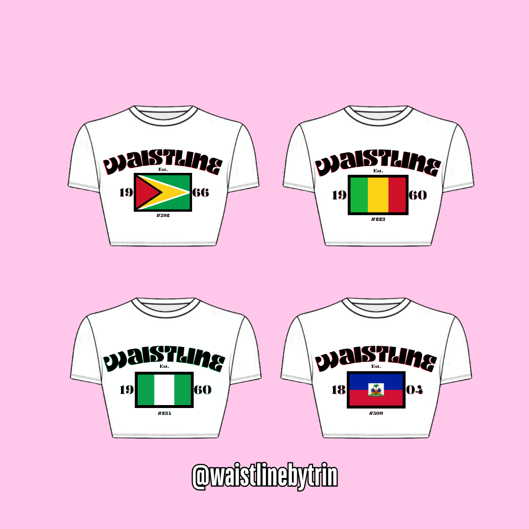 Waistline Flag Baby Tee